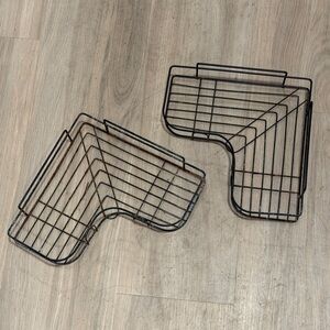 Black Metal Corner Racks for Bathroom Storage Shower Organizer Corner